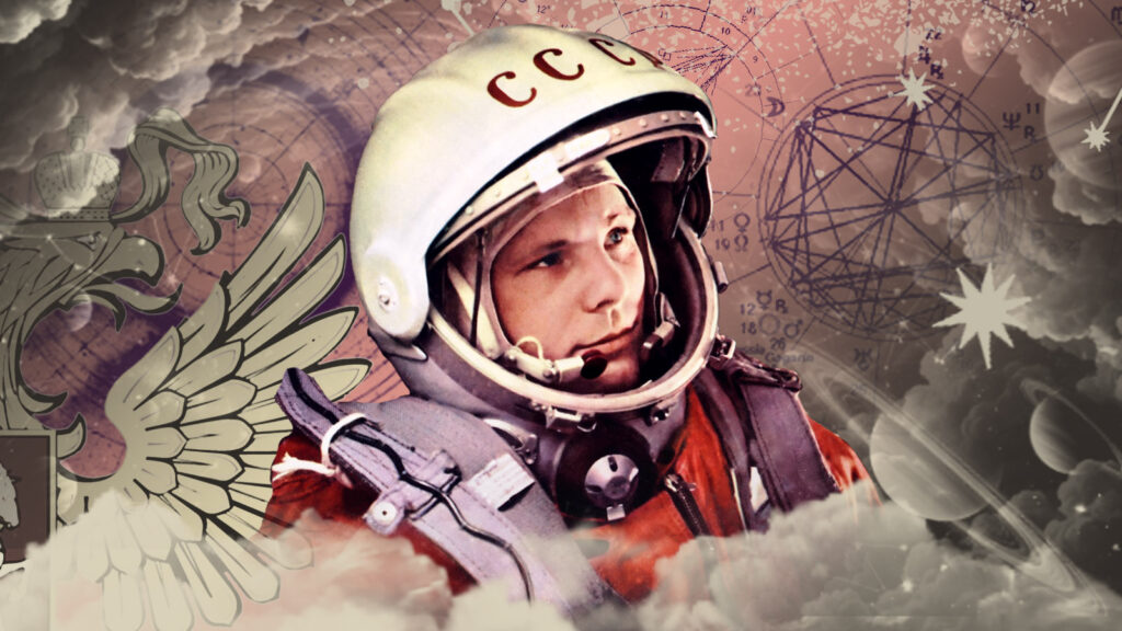 Иллюстрация к статье: Космограмма для космонавта: как Юрий Гагарин стал первым и&nbsp;прославил Отечество